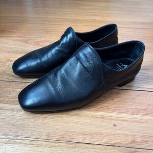 Aquatalia Revy Flat in black leather